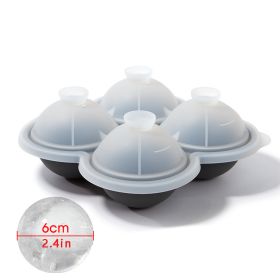 1pc Ice Cube Trays; Large Silicone Ice Cubes Mold; Ice Ball Maker; Round Ice Mold; Easy-Release; No Leakage; For Whiskey; Cocktail; Juice; Party - 4 i