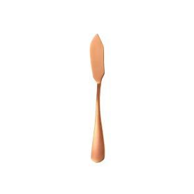 1pc Stainless Steel Cake Scraper Baking Tool - Rose Gold