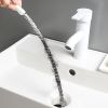 1pc Sewer Dredging Tool; Sink Drain Overflow Cleaning Brush; Household Sewer Hair Catcher - White