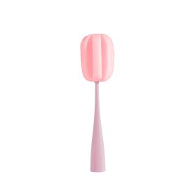 Cup Cleaning Brush Long Handle Water Bottle Sponge Brush - PINK