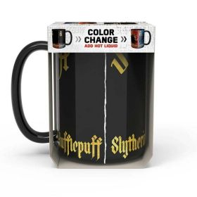 Zak Designs Harry Potter Color Change 15 Ounce Mug, Gryffindor, Hufflepuff, Ravenclaw, and Slytherin - Zak