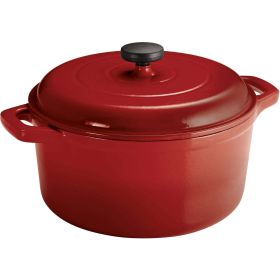 Tramontina Enameled Cast Iron 6.5 Quart Round Dutch Oven, Red - Tramontina