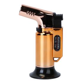 Culinary Butane Torch Lighter Refillable Blow Torch Adjustable Flame Kitchen Cooking BBQ Torch  (Gas Not Included) - Gold