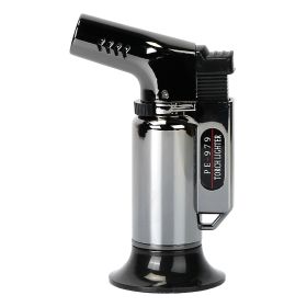 Culinary Butane Torch Lighter Refillable Blow Torch Adjustable Flame Kitchen Cooking BBQ Torch  (Gas Not Included) - Black