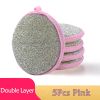 5/10pcs; Double Side Dishwashing Sponge Pan Pot Dish Wash Sponges Household Cleaning Tools Kitchen Tableware Dish Washing Brush - 5x Pink- 5x Green