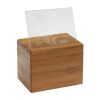 Oceanstar Bamboo Recipe Box with Divider - RB1408