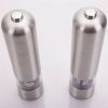 2pcs Stainless Steel Electric Automatic Pepper Mills Salt Grinder Silver - 2pcs