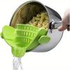 1pc Silicone Pot Strainer And Pasta Strainer, Adjustable Silicone Clip On Strainer For Pots, Pans, And Bowls, Kitchen Gadgets - 1 Pack Red