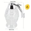 1pc Honey Dispenser; No Drip Maple Syrup Dispenser; Honey Comb Shaped Honey Pot; Honey Jar With Storage Stand; 8oz Capacity - Transparent